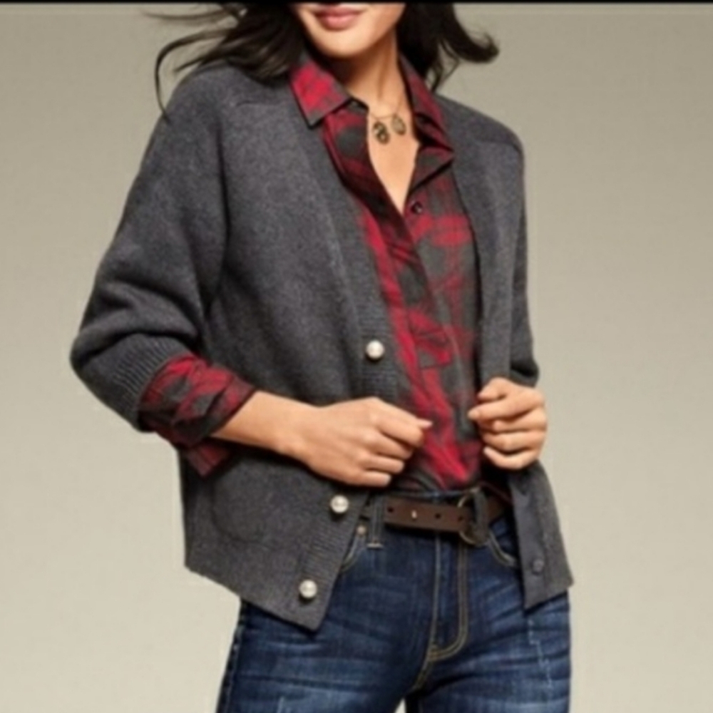 CAbi Cunningham Shirt Size S Hunting Plaid